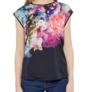 TED BAKER LONDON Verena Floral Print Shirt - SZ 0